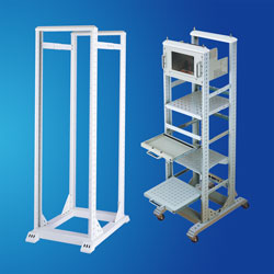 19" Two frames Open Rack for Telecom Cable Appliances