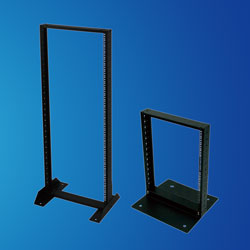 19" One frames steel Open Rack for Telecom Cable Appliances